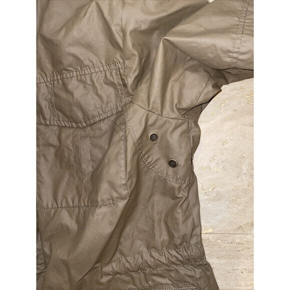 Cole Haan Mens Hooded Rain Jacket Packable Water Resistant Brown M - Picture 6 of 8